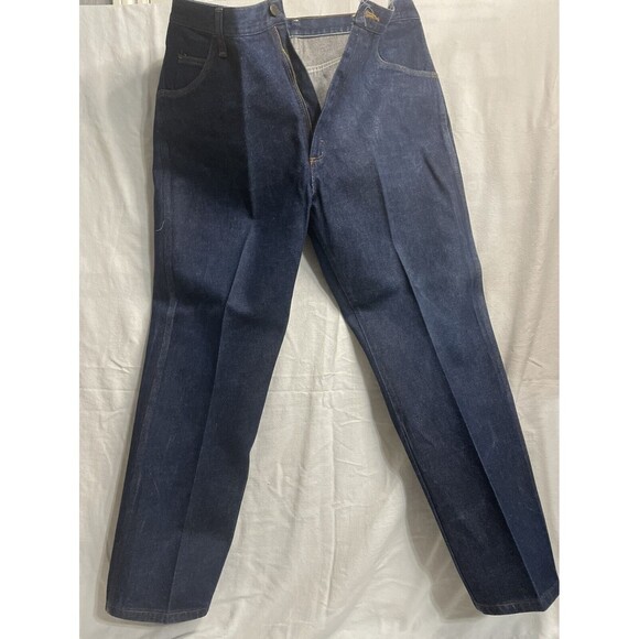 Rustler #87624NV Size 40x30, Cotton Denim 5-Pocket Styling Flat Front BLUE JEANS - Picture 2 of 8